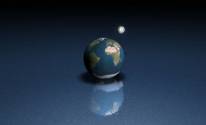 3D глобус земли и луна