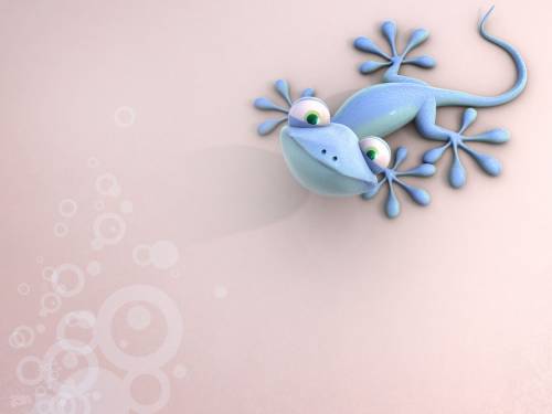 Голубая ящерица - 3D