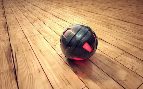 Необычный шар на полу - 3D