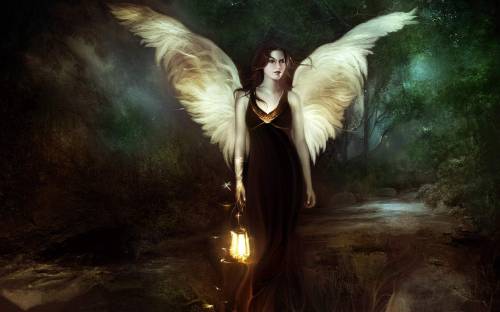 Девушка с крыльями ангела - 3D