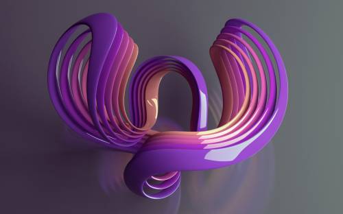 Фиолетовый элемент - 3D