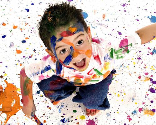 Ребенок, творчество, краски - Дети