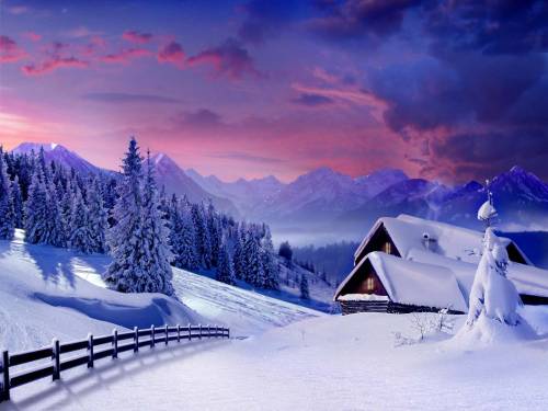 Зимняя природа в деревне - Зима