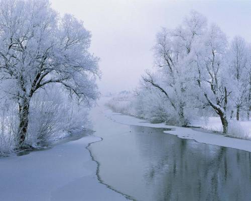 Фото реки зимой - Зима
