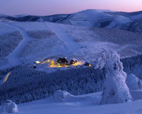 Зимний пейзаж с домиком - Зима