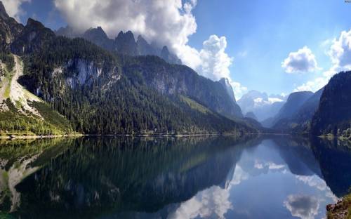 Австрия, облака, отражение - Пейзажи