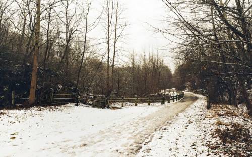 Зима, дорога, забор - Пейзажи