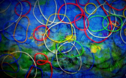 Резинки, цветные, разноцветные - Абстракции