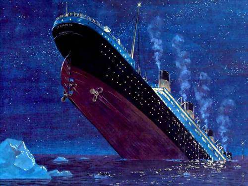 Гибель Титаника - картина - Корабли