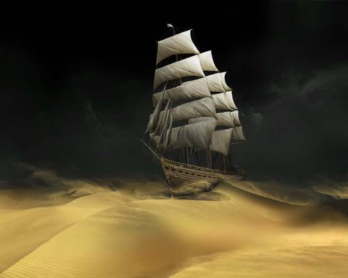 Корабль на песке - Корабли