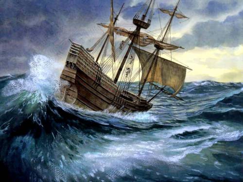 Корабль во время шторма - Корабли
