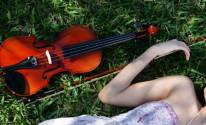 Музыка, девушка, скрипка