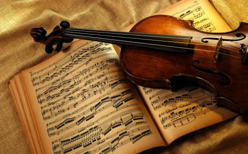 Скрипка с нотами - Музыка