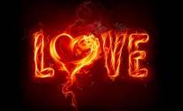 Огненная надпись LOVE