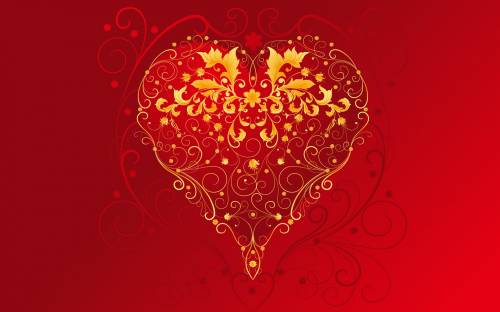 Сердце на красном фоне - Любовь