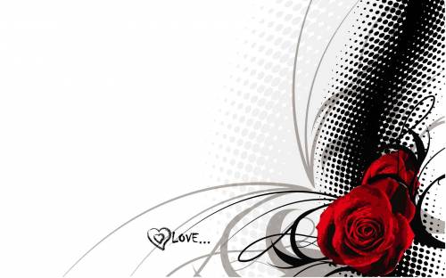 Розы с абстракцией - Любовь