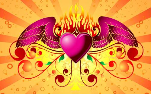 Картинка сердце с крыльями - Любовь