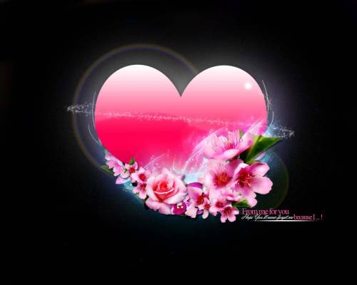 Сердце с цветами - Любовь