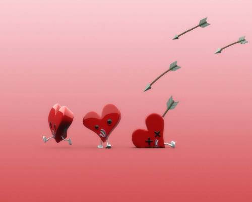 Сердечки и стрелами - Любовь