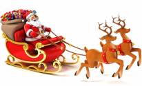 Картинка Дед Мороз с оленями
