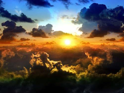 Небо Солнце Облака - Природа