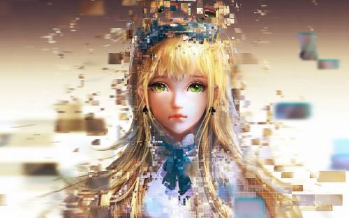 Алиса, девушка, пиксели - Фэнтези