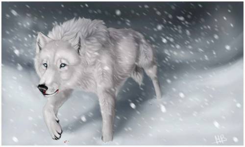 Волк в снегу - Фэнтези