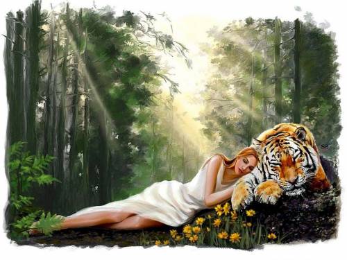 Девушка спит с тигром - Фэнтези