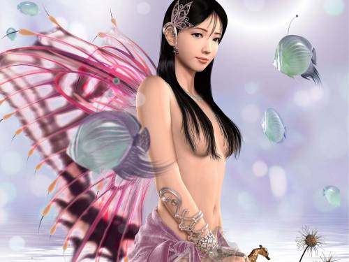 Девушка с крыльями бабочки - Фэнтези