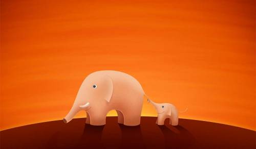Слон и слоненок - Детские
