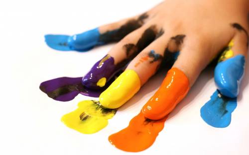 Краски на руке - Креативные