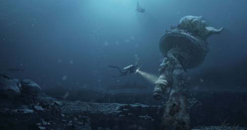 Статуя Свободы под водой - Креативные