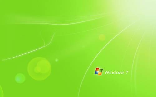 Логотип на зеленом фоне - Windows