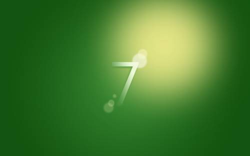 Семерка на зеленом фоне - Windows