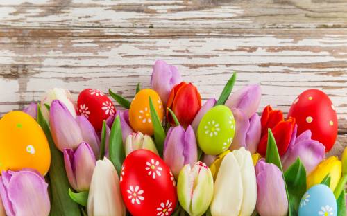 Яйца, цветы, праздник - Цветы