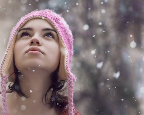 Девушка, снег, мечты - Позитивные
