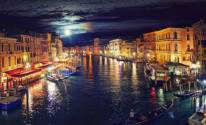 Венеция, канал, ночь