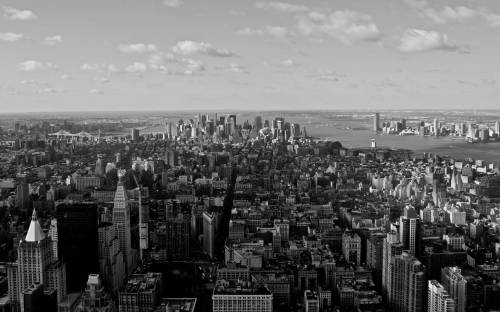 Черно белое фото города - Города