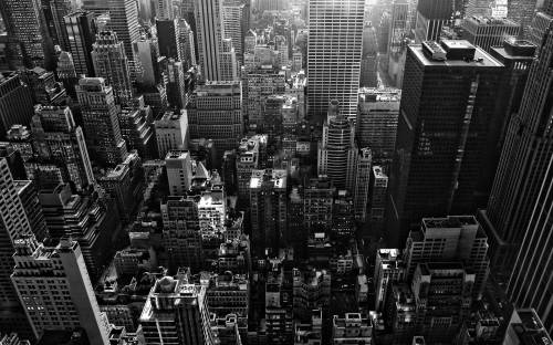 Черно белые небоскребы - Города