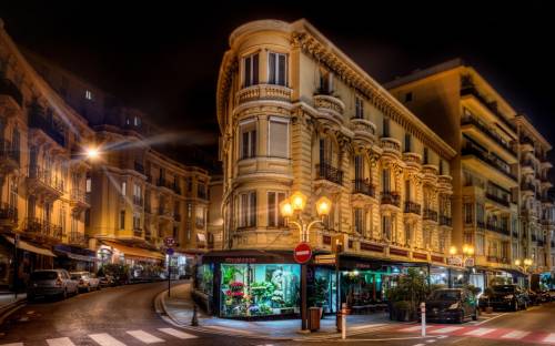 Монако, ночной город - Города