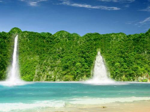 Зеленый водопад - Водопады